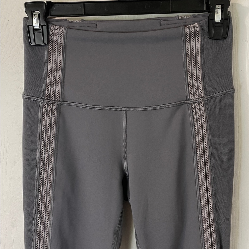 Lululemon Power Lines Pants 28" Titanium Dark Chrome Everlux High Rise Grey Sz 4 - Picture 5 of 15
